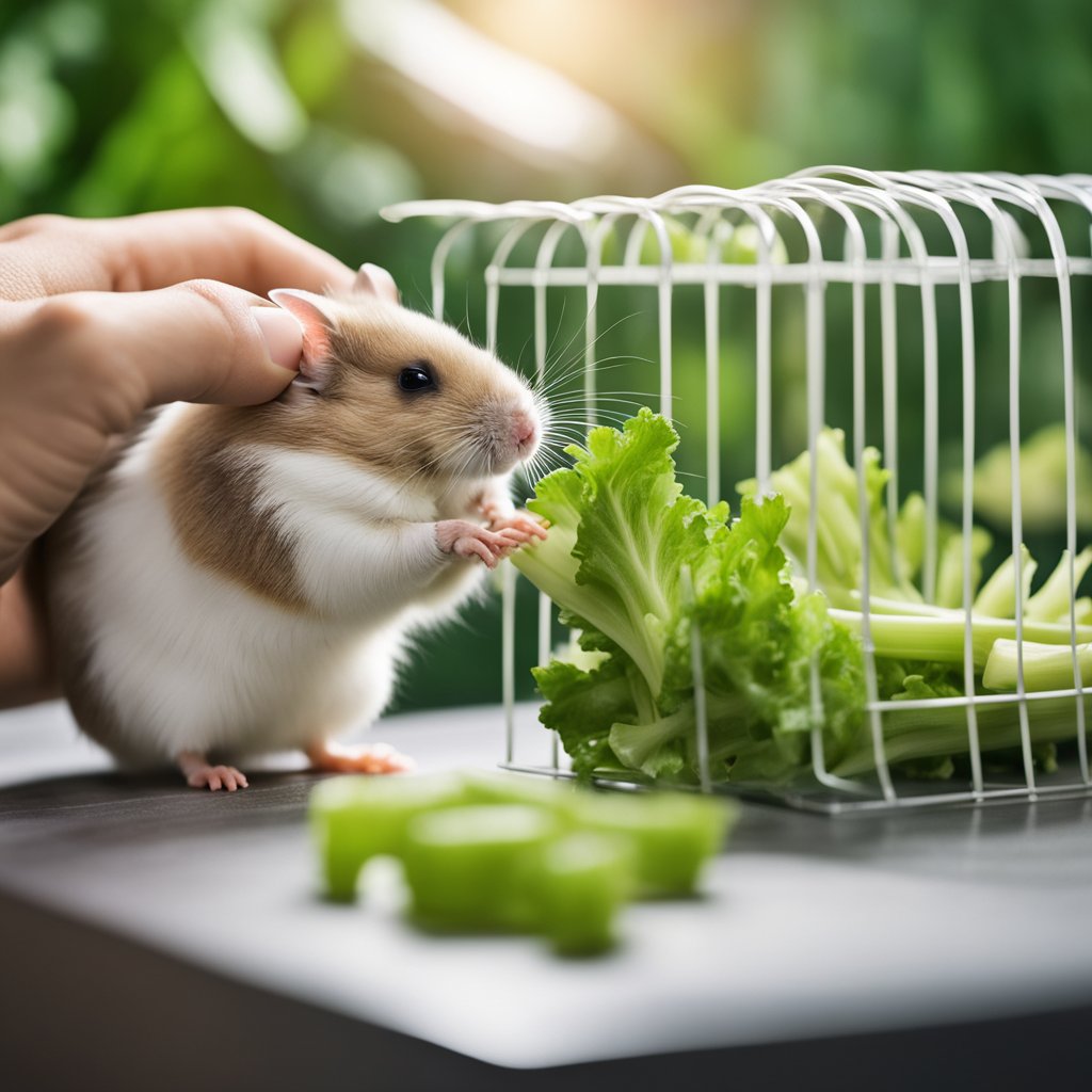 How do you feed hamster celery?