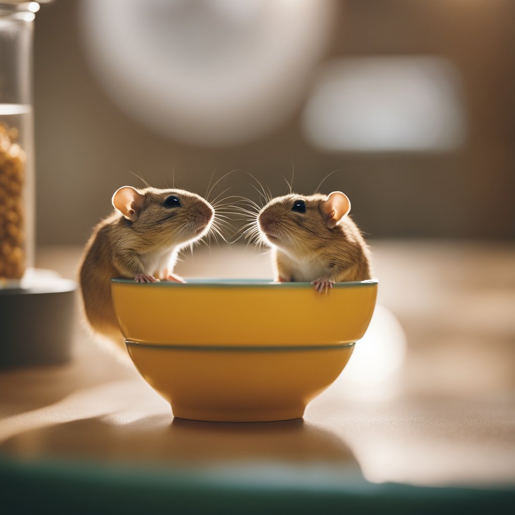 can gerbils drink out of a bowl ?