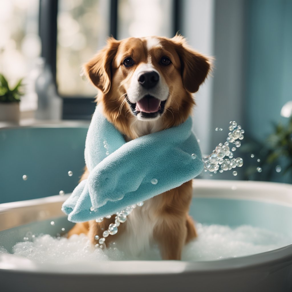 how to bathe a dog ?