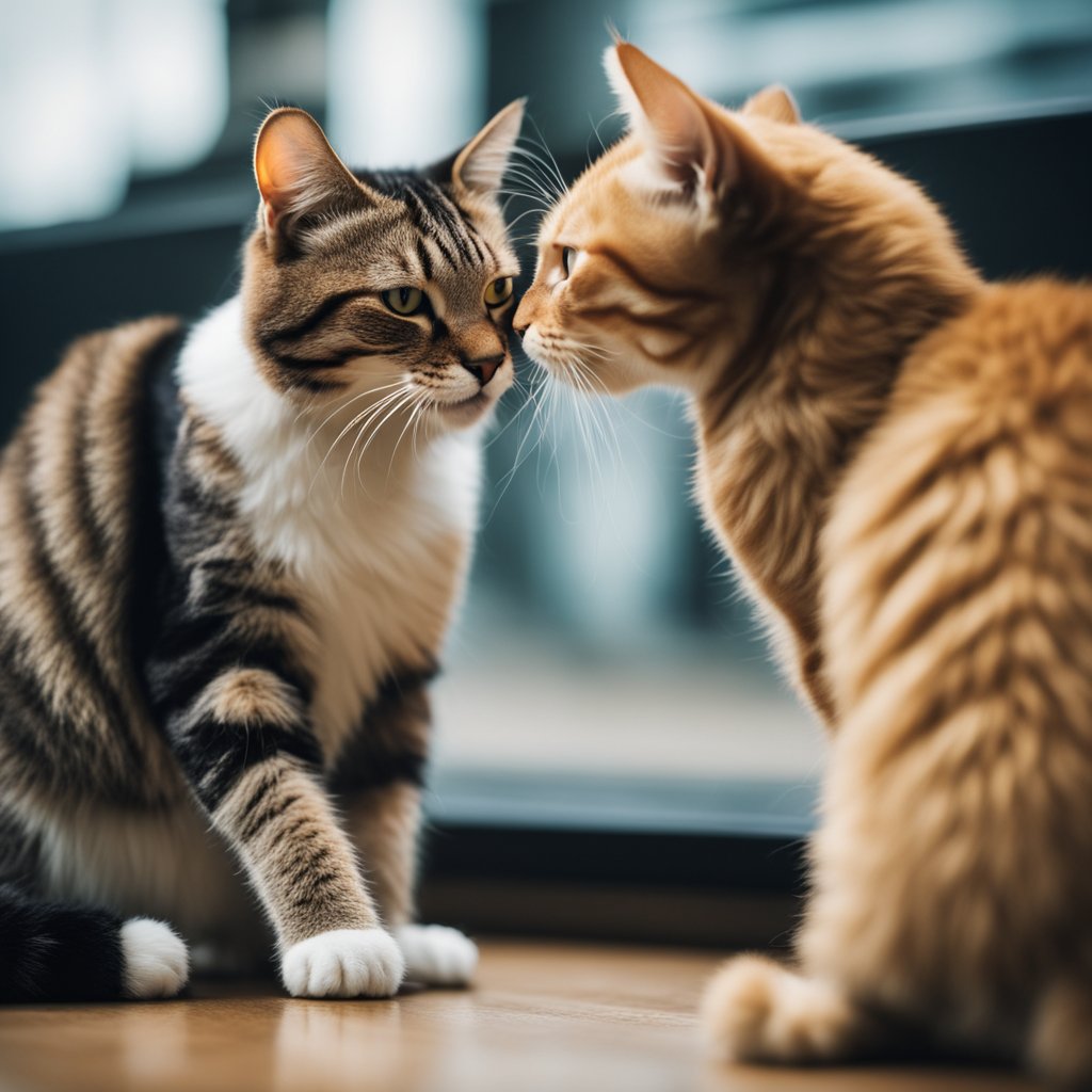 why my cats are hissing at each other after grooming and how i can stop the aggressive behaviour ?